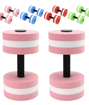 Set van 2 Water Dumbbells – EVA Drijvende Fitness Halters voor Aquafitness en Zwemtraining