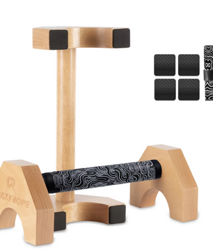 Houten Push-Up Bars Set – Antislip Parallettes voor Calisthenics en Krachttraining Thuis