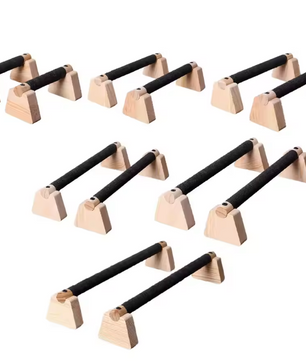 Set van 2 Push Up Bars van Hout – Stevige Push Up Steunen voor Krachttraining en Fitness