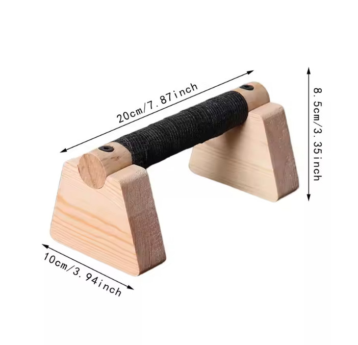 Set van 2 Push Up Bars van Hout – Stevige Push Up Steunen voor Krachttraining en Fitness