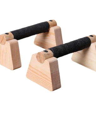 Set van 2 Push Up Bars van Hout – Stevige Push Up Steunen voor Krachttraining en Fitness