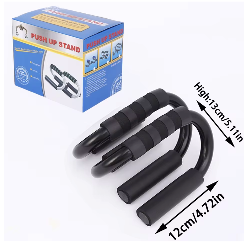 S-Type Push-up Bars – Antislip Fitness Handgrepen met Stalen Frame voor Borst- en Krachttraining