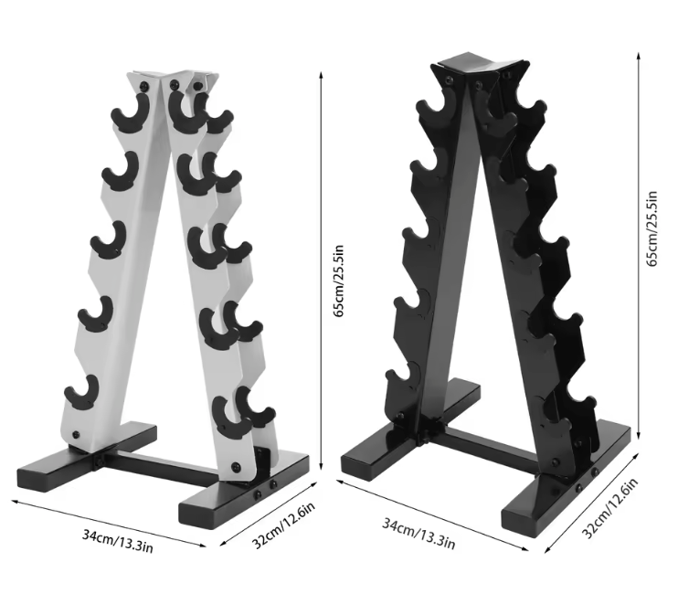 5-Laags A-Frame Halterhouder – Stalen Dumbbell Rek voor Thuisgym en Fitnessruimte