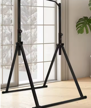 Pull Up Bar Station – In Hoogte Verstelbare Krachttrainer met Driehoekige Basis tot 200 kg