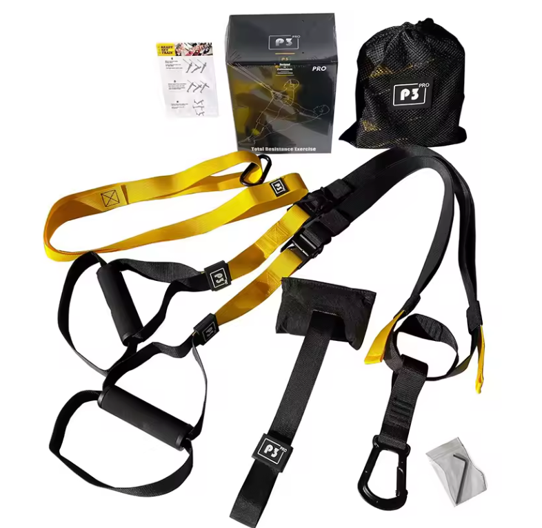 Suspension Trainer met Verstelbare Band – Full Body Fitness Trainingssysteem voor Thuis en Wandmontage