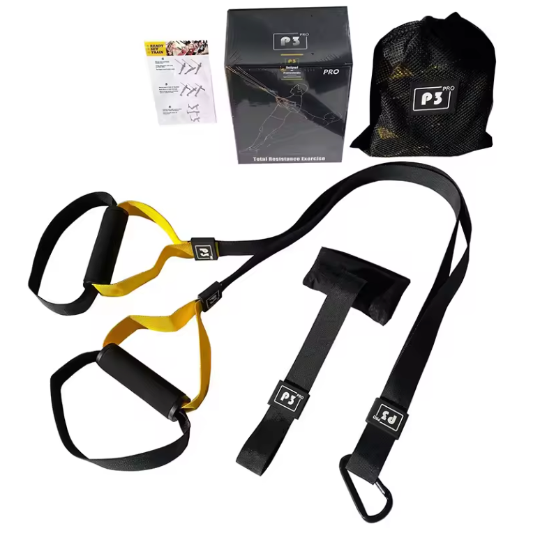 Suspension Trainer met Verstelbare Band – Full Body Fitness Trainingssysteem voor Thuis en Wandmontage
