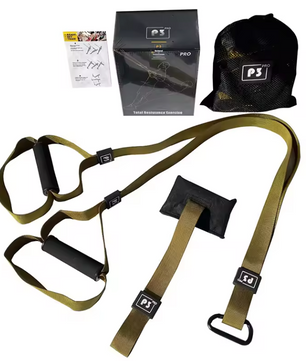 Suspension Trainer met Verstelbare Band – Full Body Fitness Trainingssysteem voor Thuis en Wandmontage