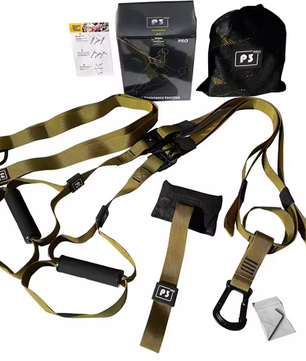Suspension Trainer met Verstelbare Band – Full Body Fitness Trainingssysteem voor Thuis en Wandmontage