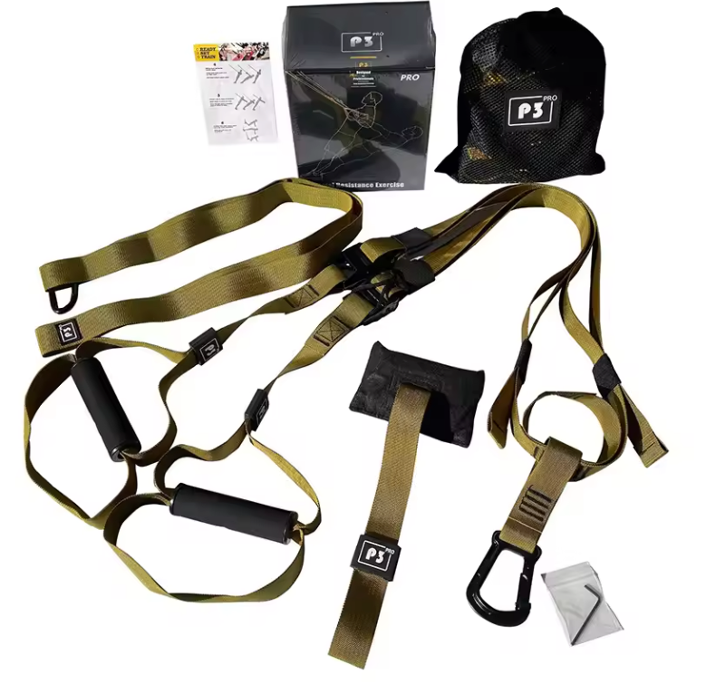 Suspension Trainer met Verstelbare Band – Full Body Fitness Trainingssysteem voor Thuis en Wandmontage