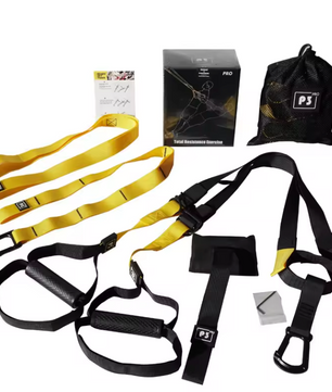 Suspension Trainer met Verstelbare Band – Full Body Fitness Trainingssysteem voor Thuis en Wandmontage