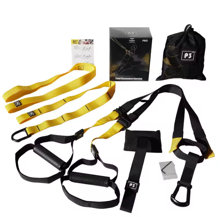 Suspension Trainer met Verstelbare Band – Full Body Fitness Trainingssysteem voor Thuis en Wandmontage