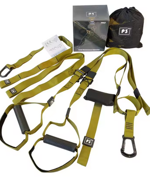Suspension Trainer met Verstelbare Band – Full Body Fitness Trainingssysteem voor Thuis en Wandmontage