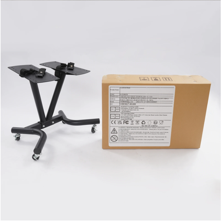 V-Vormig Halterrek met Wielen – Verstelbare Dumbbell Standaard voor Thuisgym en Fitnessruimte