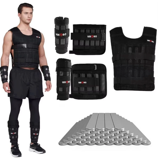 Verstelbaar Gewichtsvest Set – Lege Trainingsvest met Arm- en Enkelgewichten voor Fitness en Hardlopen