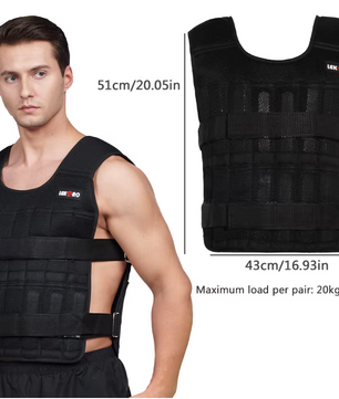 Verstelbaar Gewichtsvest Set – Lege Trainingsvest met Arm- en Enkelgewichten voor Fitness en Hardlopen