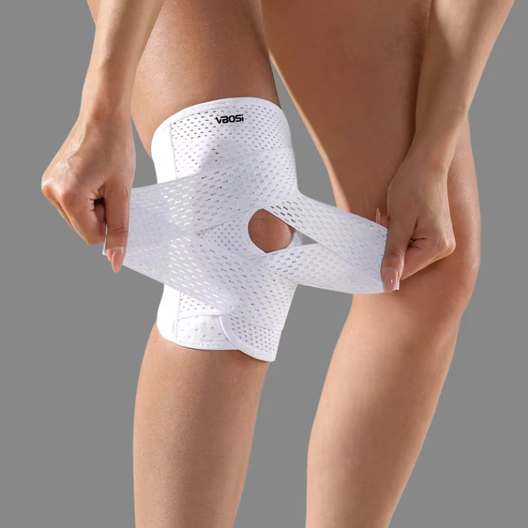 Kniebrace met Compressie en Zijdelingse Stabilisatie – Ademende Ondersteuning voor Knie en Herstel