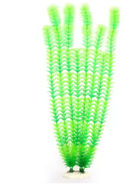 Grote Kunstmatige Aquariumplant – 50 cm Onderwater Watergras Decoratie met Keramische Basis