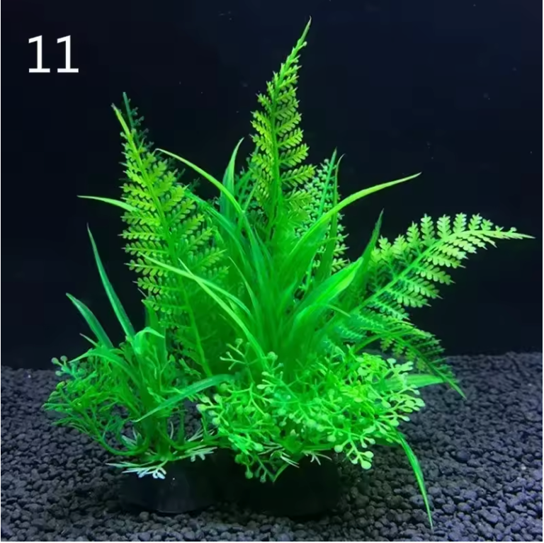 Set van 12 Kunstmatige Aquariumplanten – Onderwater Gras Decoratie voor Vissentank (14 cm)
