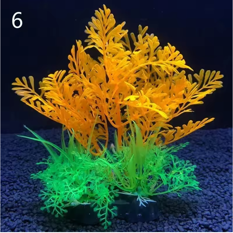 Set van 12 Kunstmatige Aquariumplanten – Onderwater Gras Decoratie voor Vissentank (14 cm)