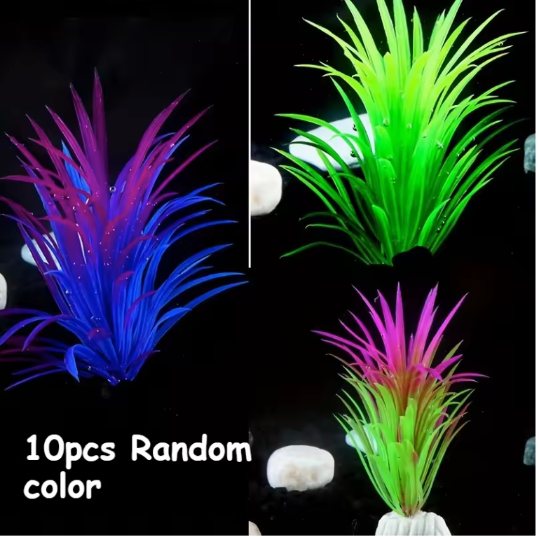 Kunstmatige Aquariumplanten – Onderhoudsvrije Waterplant Decoratie voor Aquarium (1 of 10 Stuks)