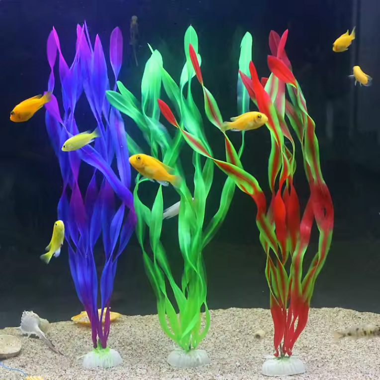Set Kunstmatige Aquariumplanten – Plastic Zeewier en Watergras Decoratie (5 of 10 Stuks)