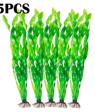 Set Kunstmatige Aquariumplanten – Plastic Zeewier en Watergras Decoratie (5 of 10 Stuks)
