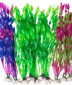 Set Kunstmatige Aquariumplanten – Plastic Zeewier en Watergras Decoratie (5 of 10 Stuks)