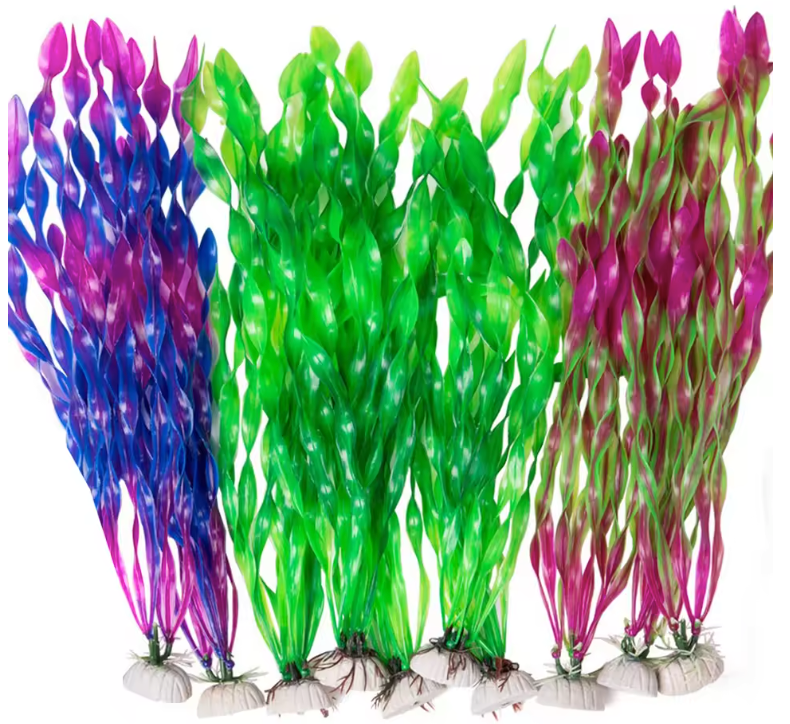 Set Kunstmatige Aquariumplanten – Plastic Zeewier en Watergras Decoratie (5 of 10 Stuks)