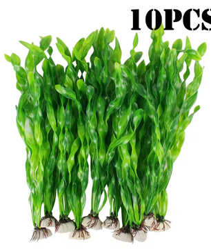Set Kunstmatige Aquariumplanten – Plastic Zeewier en Watergras Decoratie (5 of 10 Stuks)