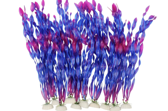 Set Kunstmatige Aquariumplanten – Plastic Zeewier en Watergras Decoratie (5 of 10 Stuks)