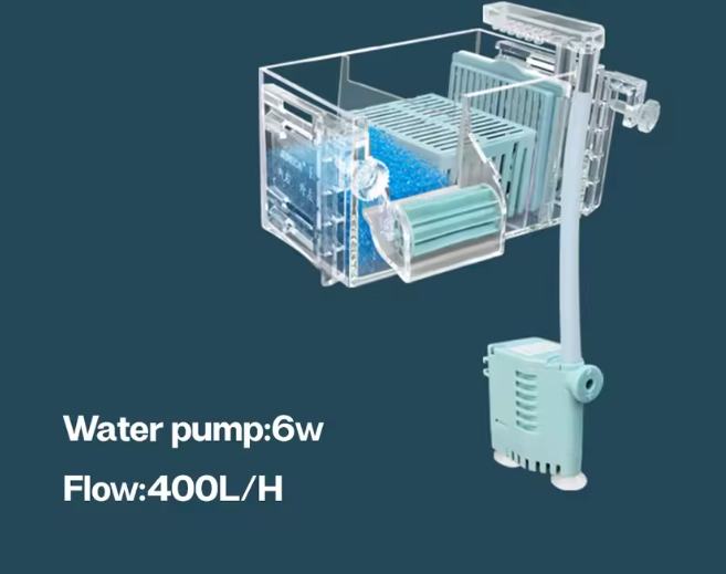 Aquarium Waterval Topfilter – Meerlaags Filtersysteem met Zuurstofcirculatie