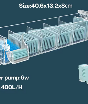 Aquarium Waterval Topfilter – Meerlaags Filtersysteem met Zuurstofcirculatie