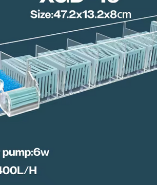 Aquarium Waterval Topfilter – Meerlaags Filtersysteem met Zuurstofcirculatie