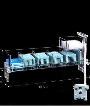 Aquarium Waterval Topfilter – Meerlaags Filtersysteem met Zuurstofcirculatie