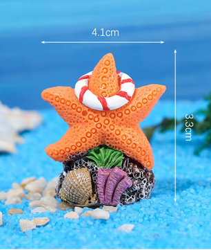 Aquarium Zeester Decoratie – Hars Ornament voor Onderwater Landschap en Aquascape