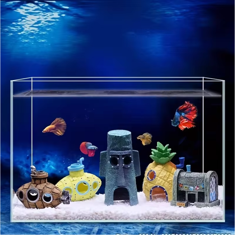 Aquarium Mini Landschap Decoratie – Schuilplaats Ornament voor Vissen en Garnalen
