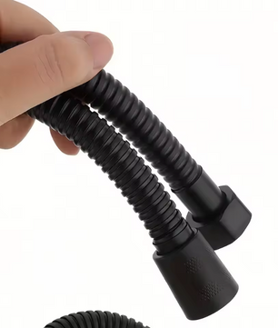 Zwarte RVS Doucheslang met Universele G1/2 Aansluiting – Flexibele Douche Slang