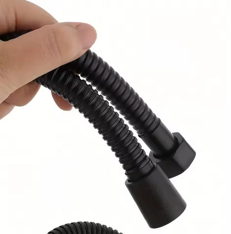Zwarte RVS Doucheslang met Universele G1/2 Aansluiting – Flexibele Douche Slang
