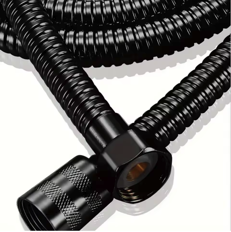 Zwarte RVS Doucheslang met Universele G1/2 Aansluiting – Flexibele Douche Slang