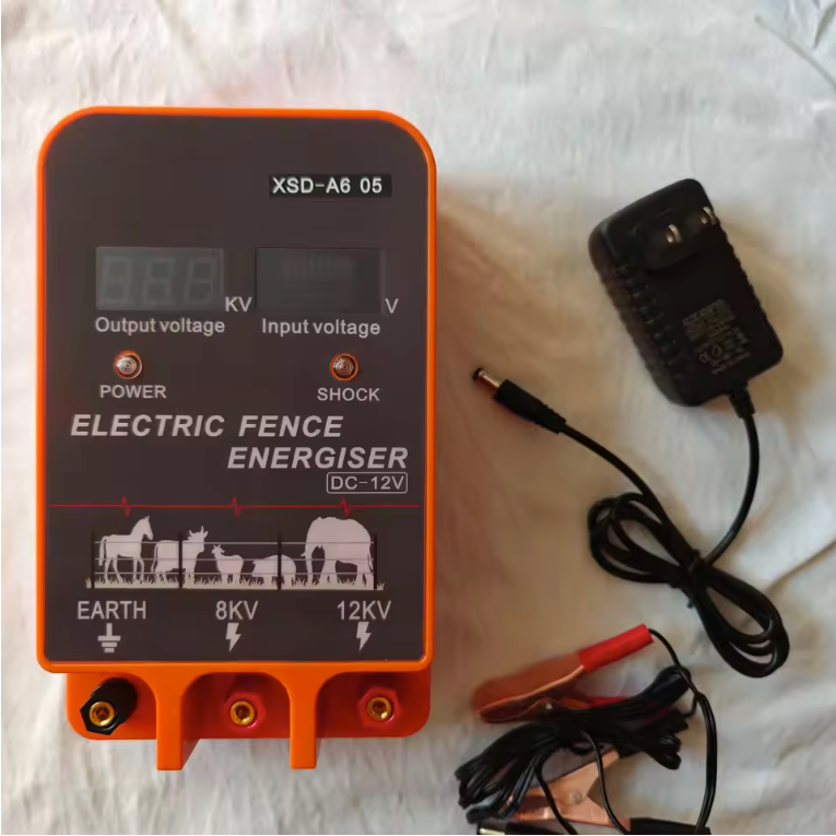 Schrikdraadapparaat 5–10 km met LCD Display – Elektrische Afrastering Energizer 12V