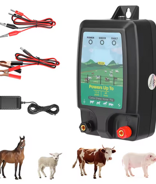 Schrikdraadapparaat 10 km – 12V Elektrische Afrastering Energizer