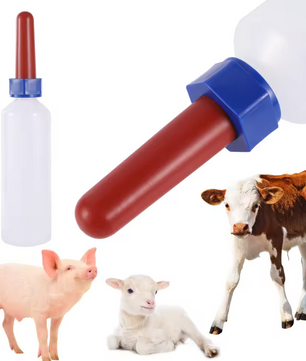 Lammeren en Kalveren Voerfles 500 ml – Boerderij Zuigfles met Tepel