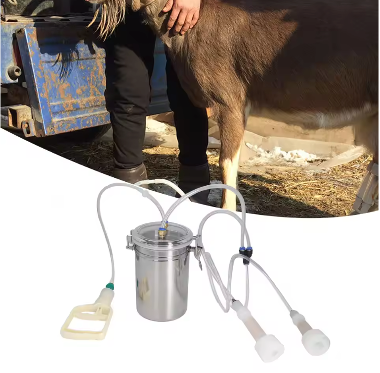 Handmatige Melkmachine 2L – Draagbare Melkset met RVS Fles