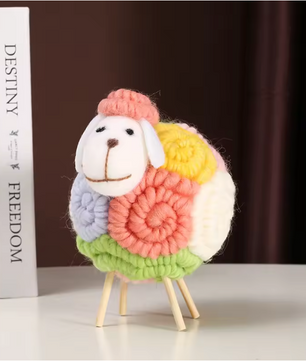 Vilten Schapen Decoratie – Kawaii Beeldje voor Huis en Kamer