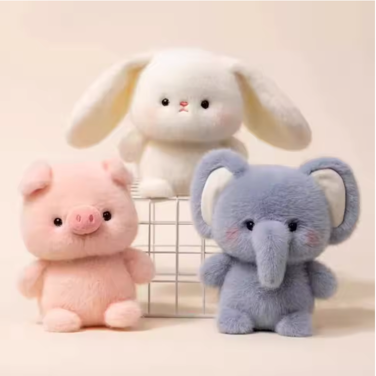 Schattige Pluche Olifant Knuffel – Zachte Dierenknuffel voor Bureau, Decoratie en Kinderen (16 cm)