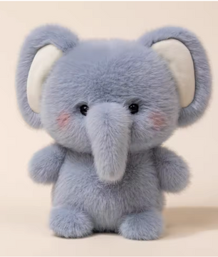 Schattige Pluche Olifant Knuffel – Zachte Dierenknuffel voor Bureau, Decoratie en Kinderen (16 cm)