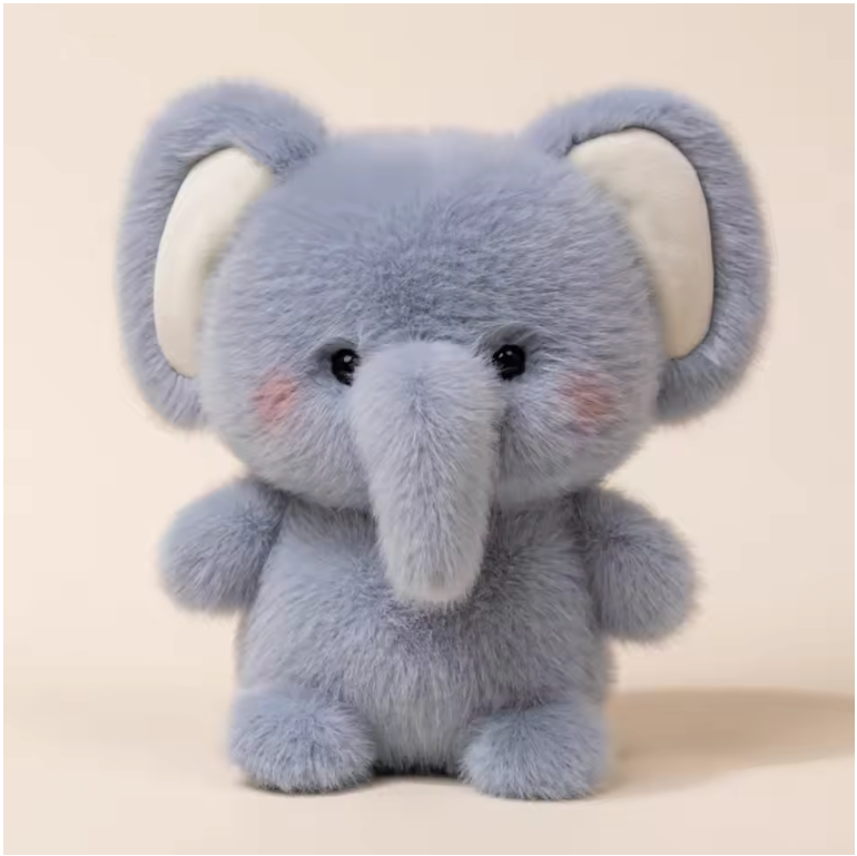 Schattige Pluche Olifant Knuffel – Zachte Dierenknuffel voor Bureau, Decoratie en Kinderen (16 cm)