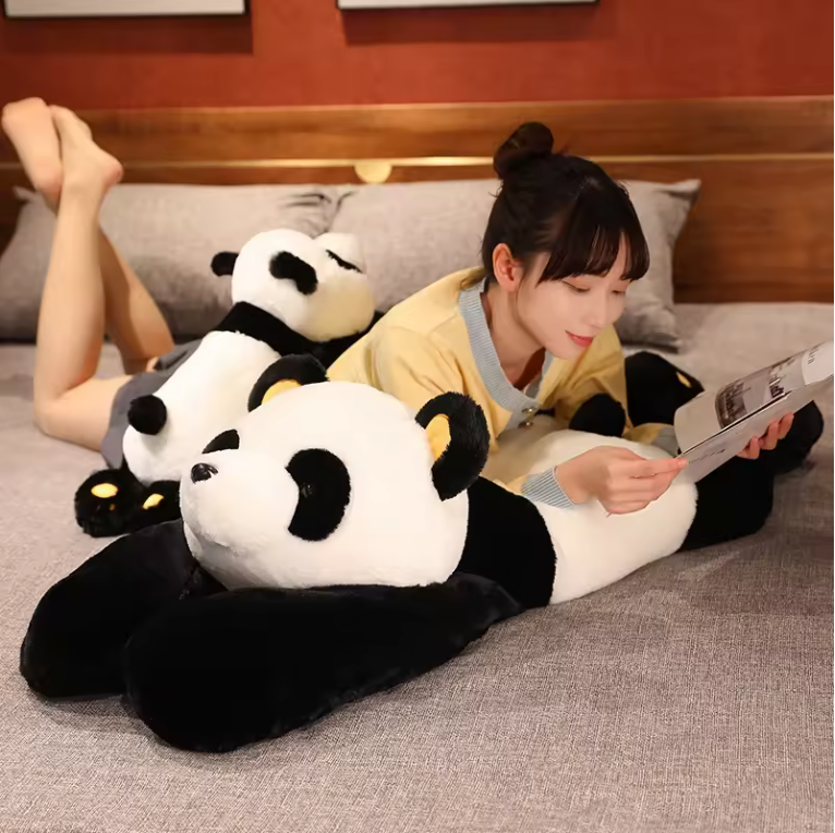 Grote Panda Knuffel – Zacht Pluche Panda Kussen en Knuffel voor Kinderen (60–120 cm)