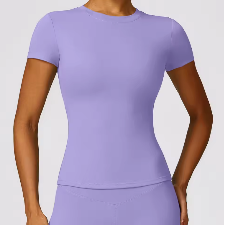 Dames Sport T-shirt – Ademend en Rekbaar Running Shirt met Korte Mouwen en Ronde Hals voor Fitness en Yoga