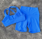 Dames Sportset – High Waist Short Legging en Cross Back Sport BH, High Impact Fitness Set